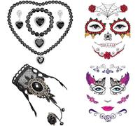 HTGWCG mercoledì Famiglia Addams Hand, Family Mano Realistico Accessori,Set Orecchini con Gioielli,per Cosplay Decorazioni Feste, Halloween