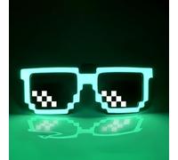 HTGWCG Occhiali LED Party, Occhiali al Neon con Luce al LED Cyberpunk Occhiali Decorazioni per Feste anni '80, Occhiali da Rave, si Illuminano al Buio For Mardi Discoteca Costume Cosplay Verde