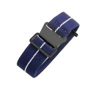 HTHRRFE Cinturini for paracadute francesi degli anni '60 compatibili con cinturini in nylon elastico compatibili con cinturino Rolex Seiko Tudor Water Ghost 18 20 22mm(Blue White-Black,22mm)