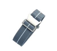 HTHRRFE Cinturini in nylon elastici e traspiranti for paracadute compatibili con cinturino Rolex Seiko Water Ghost Tudor Omega Series 18 20 22mm(Gray White-Steel,20mm)