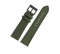 HTHRRFE Cinturino da polso compatibile con Breitling Avenger Deep Dive Seawolf Super Ocean Series Yellow Wolf Nylon Leather Watch Strap 22mm 24mm Watchband(Army green BK,22mm)