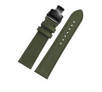 HTHRRFE Cinturino da polso compatibile con Breitling Avenger Deep Dive Seawolf Super Ocean Series Yellow Wolf Nylon Leather Watch Strap 22mm 24mm Watchband(Army green black,22mm)