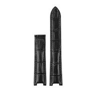 HTHRRFE Cinturino for orologio da polso in vera pelle da uomo e da donna, compatibile con Cartier PASHA, con fibbia pieghevole, 21x15mm, 20x12mm, 18x10mm(Black No buckle,21.15mm)