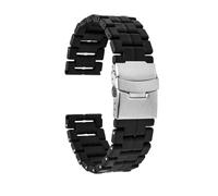 HTHRRFE Cinturino for orologio in fibra di carbonio da 23 mm compatibile con Luminox Band3080 3150 8800 6402 Accessori for braccialetti sportivi da uomo Bracciale in acciaio e plastica(Black Silver)