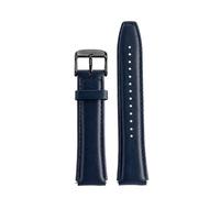 HTHRRFE Cinturino for orologio in pelle di mucca compatibile con Casio A159W-N1 A158WA A168 cinturino da polso vintage piccolo quadrato in metallo con catena a sgancio rapido da 18 mm(Blue black)