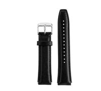 HTHRRFE Cinturino for orologio in pelle di mucca compatibile con Casio A159W-N1 A158WA A168 cinturino da polso vintage piccolo quadrato in metallo con catena a sgancio rapido da 18 mm(Black silver)
