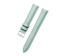 HTHRRFE Cinturino for orologio in vera pelle compatibile con Armani AR1926 Ar11244 Ar1908 cinturino for orologio da donna 14 mm rosa blu rosso bianco accessori(Sky blue-silver,14mm)