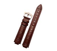 HTHRRFE Cinturino for orologio in vera pelle compatibile con cinturino for orologio da uomo e da donna Cartier Blue Balloon 16 18 20 22mm Accessori(Brown-Rose-K23,8x16mm)