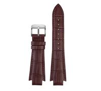 HTHRRFE Cinturino for orologio in vera pelle con estremità convessa da 24x14 mm 1853 compatibile con cinturino Tissot T60 L875/975K da uomo e da donna, chiusura a farfalla(Brown sk)