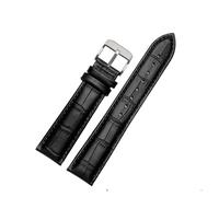 HTHRRFE Cinturino for orologio in vera pelle da 20 mm e 22 mm Casio BEM-501 506 307 EDIFICE Series EFB-530 MTP-1303 Cinturino for orologio Cinturino Bracciale Nero Marrone(Black Silver,20mm)