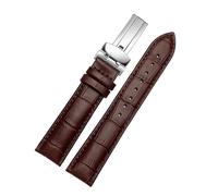 HTHRRFE Cinturino for orologio in vera pelle da 20 mm e 22 mm Casio BEM-501 506 307 EDIFICE Series EFB-530 MTP-1303 Cinturino for orologio Cinturino Bracciale Nero Marrone(A brown silver,22mm)