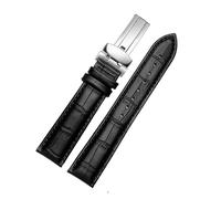 HTHRRFE Cinturino for orologio in vera pelle da 20 mm e 22 mm Casio BEM-501 506 307 EDIFICE Series EFB-530 MTP-1303 Cinturino for orologio Cinturino Bracciale Nero Marrone(A black silver,22mm)