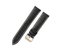 HTHRRFE Cinturino impermeabile in coccodrillo da uomo compatibile con Tissot Montblanc Tudor Breitling modello rotondo cinturino in vera pelle 21/20mm(Black White-Rose-K1,20mm)