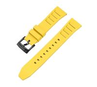 HTHRRFE Cinturino in FKM da 19/20/21/22/24 mm compatibile con Tissot Seiko Casio Quick Release Fluoro Rubber Watch Band compatibile con Swatch X Omega MoonSwatch(Yellow02,20mm)