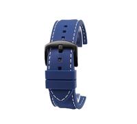 HTHRRFE Cinturino in gomma e silicone compatibile con Casio Edifice EFB-680 ECB10YD, cinturino da uomo Ocean Heart EFB680 convesso da 12 mm e 14 mm(Blue white-black,12mm)