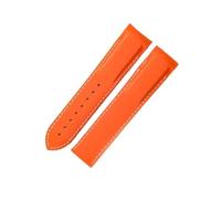 HTHRRFE Cinturino in silicone da 22 mm compatibile con Omega Planet Ocean 600 AT150/007 Quarter Orange Seamaster 300 Curvo da uomo, cinturino da 20 mm(Orange line no-NK,22mm)