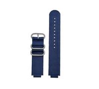 HTHRRFE Compatibile con Casio GBA-800-1A GBA-800-7A GBA-800 GMA-B800 GA-800 GBD-800 GA110 Cinturino for orologio in tela di nylon da uomo cinturino sportivo 16mm(Blue silver)