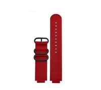 HTHRRFE Compatibile con Casio GBA-800-1A GBA-800-7A GBA-800 GMA-B800 GA-800 GBD-800 GA110 Cinturino for orologio in tela di nylon da uomo cinturino sportivo 16mm(Red black)
