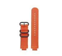 HTHRRFE Compatibile con Casio GBA-800-1A GBA-800-7A GBA-800 GMA-B800 GA-800 GBD-800 GA110 Cinturino for orologio in tela di nylon da uomo cinturino sportivo 16mm(Orange black)