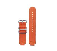 HTHRRFE Compatibile con Casio GBA-800-1A GBA-800-7A GBA-800 GMA-B800 GA-800 GBD-800 GA110 Cinturino for orologio in tela di nylon da uomo cinturino sportivo 16mm(Orange silver)