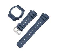 HTHRRFE Compatibile con Casio Small Square DW5600 DW-5600 GW-B5600 DW5610 GW-M5610 Cinturino for orologio in resina + custodia for cinturino satinato(Dark blue,5600 Series)