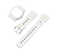 HTHRRFE Compatibile con Casio Small Square DW5600 DW-5600 GW-B5600 DW5610 GW-M5610 Cinturino for orologio in resina + custodia for cinturino satinato(Off white,5610 Series)
