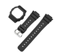 HTHRRFE Compatibile con Casio Small Square DW5600 DW-5600 GW-B5600 DW5610 GW-M5610 Cinturino for orologio in resina + custodia for cinturino satinato(Noir,5610 Series)
