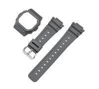 HTHRRFE Compatibile con Casio Small Square DW5600 DW-5600 GW-B5600 DW5610 GW-M5610 Cinturino for orologio in resina + custodia for cinturino satinato(Gray,5610 Series)