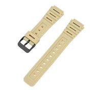 HTHRRFE Compatibile con Casio Watch CA-53W CA-61W FT-100W W-520U Cinturino in resina convesso Bracciale impermeabile da uomo con accessorio for utensili(Beige-B clasp)