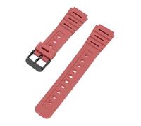 HTHRRFE Compatibile con Casio Watch CA-53W CA-61W FT-100W W-520U Cinturino in resina convesso Bracciale impermeabile da uomo con accessorio for utensili(Red-B clasp)