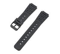 HTHRRFE Compatibile con Casio Watch CA-53W CA-61W FT-100W W-520U Cinturino in resina convesso Bracciale impermeabile da uomo con accessorio for utensili(Black-B clasp)