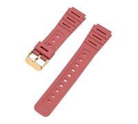HTHRRFE Compatibile con Casio Watch CA-53W CA-61W FT-100W W-520U Cinturino in resina convesso Bracciale impermeabile da uomo con accessorio for utensili(Red-G clasp)