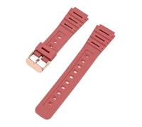HTHRRFE Compatibile con Casio Watch CA-53W CA-61W FT-100W W-520U Cinturino in resina convesso Bracciale impermeabile da uomo con accessorio for utensili(Red-R clasp)