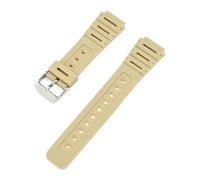 HTHRRFE Compatibile con Casio Watch CA-53W CA-61W FT-100W W-520U Cinturino in resina convesso Bracciale impermeabile da uomo con accessorio for utensili(Beige-S clasp)