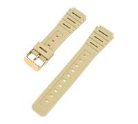 HTHRRFE Compatibile con Casio Watch CA-53W CA-61W FT-100W W-520U Cinturino in resina convesso Bracciale impermeabile da uomo con accessorio for utensili(Beige-G clasp)