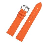 HTHRRFE Compatibile con cinturino for orologio Cartie Tank London Solo Key Dumont da uomo in vera pelle da donna, 14, 16, 18, 20 cm, accessori for cinturini da polso(Orange Steel,14mm-Width)