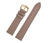 HTHRRFE Compatibile con cinturino for orologio Cartie Tank London Solo Key Dumont da uomo in vera pelle da donna, 14, 16, 18, 20 cm, accessori for cinturini da polso(Grey Gold,18mm-Width)
