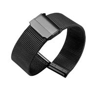 HTHRRFE Compatibile con cinturino for orologio Casio Small Square Lunar in acciaio inossidabile MTP-M300 M305 MTP-1375 1374 con cinturino a maglia Milan, catena da 20 mm.(Noir,22mm)