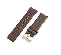 HTHRRFE Compatibile con Diesel Sweet-Proof Business Marrone Nero Bianco Pelle Modello Litchi Cinturino da uomo Dz4323/1657/4318 24 26mm Accessori(Brown-Rose-K3,22mm)