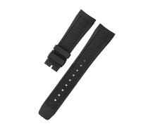 HTHRRFE Compatibile con il cinturino IWC Portoghese, morbido e traspirante, resistente al sudore, con interfaccia curva speciale, 22 mm, nero blu(Black-No)