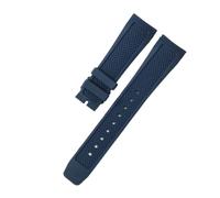 HTHRRFE Compatibile con il cinturino IWC Portoghese, morbido e traspirante, resistente al sudore, con interfaccia curva speciale, 22 mm, nero blu(Blue-No)