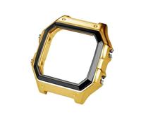HTHRRFE Compatibile con la cassa dell'orologio Casio 3299 AE-1200WH modificata AE1200 Cassa dell'orologio in acciaio inossidabile Guscio in metallo con anello impermeabile Nero Argento(Gold case)