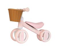 HTI Atom Kids Bobble Bike Rosa con cestino | La mia prima bici per bambini | Leggero equilibrio bici per primi passi | Bicicletta per bambini a partire da 1 anno