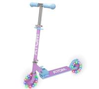 HTI ATOM Monopattini in linea con ruote illuminate | Monopattino per bambini con altezza della maniglia regolabile | Monopattino per bambini facile e pieghevole, per ragazzi e ragazze| Monopattino per