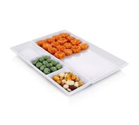 HTI-Living Piatto da portata, rettangolare, lucido, per fonduta, tradizionale, lavabile in lavastoviglie e microonde, medio, 1 pezzo