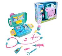 Peppa Pig's Medic Play Center, kit con oltre 10 accessori con custodia per il trasporto, set da gioco medico per bambini, kit di emergenza per bambini, giocattoli educativi per giochi di ruolo, dai 3