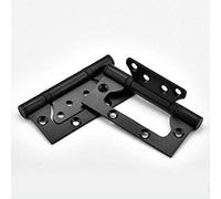 HTLCDZ 2 Pezzi Cerniera Porta Cerniera Cuscinetto a Sfera in Acciaio Inox 100 * 74 mm for mobili for Porte e finestre di casa con Viti (Nero)(Gold)