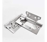 HTLCDZ 2 Pezzi Cerniera Porta Cerniera Cuscinetto a Sfera in Acciaio Inox 100 * 74 mm for mobili for Porte e finestre di casa con Viti (Nero)(Silver)