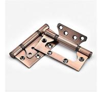 HTLCDZ 2 Pezzi Cerniere a Testa in Acciaio Inossidabile 100 * 74 mm for Porte Interne, Cerniera for Porta in Legno con Viti (Oro)(Pink)