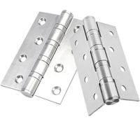 HTLCDZ 2 Pezzi di Cerniere for Porte in Argento da 4 Pollici, Accessori for mobili, Cerniere in Acciaio Inossidabile, Adatte for Porte di camere da Letto, bagni e cucine, Accessori Decorativi